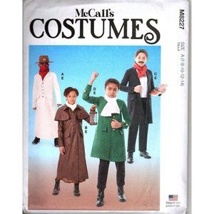McCalls M8227 Childrens 7-14 Historical Western Costume Sewing Pattern New